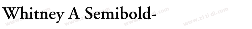 Whitney A Semibold字体转换